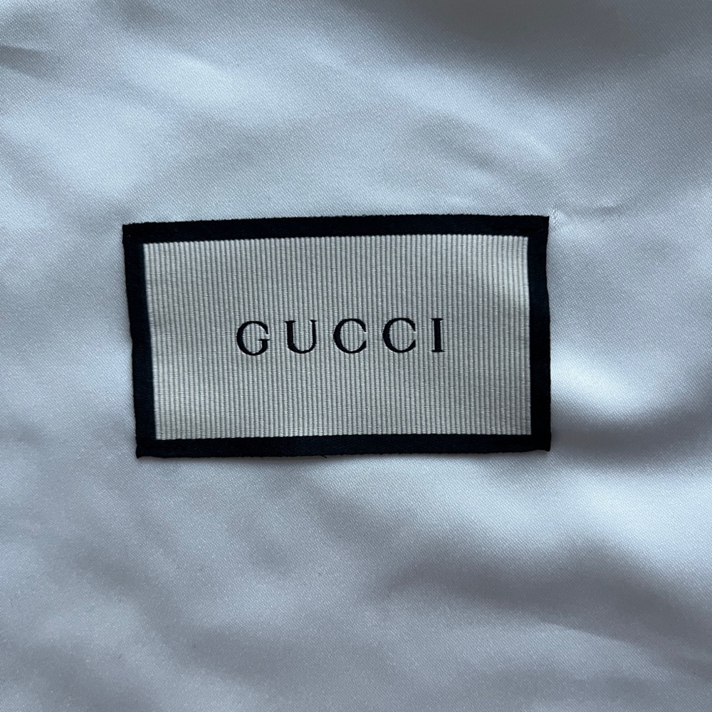Gucci white satin dust bag
